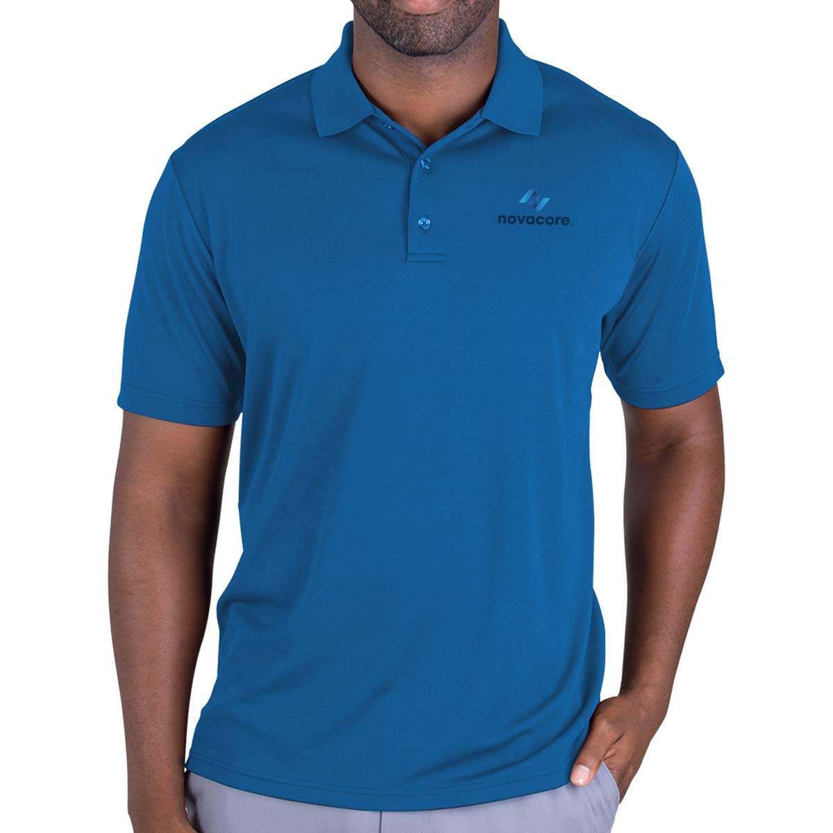 Alternative view of Men's Polyester Mesh Polo