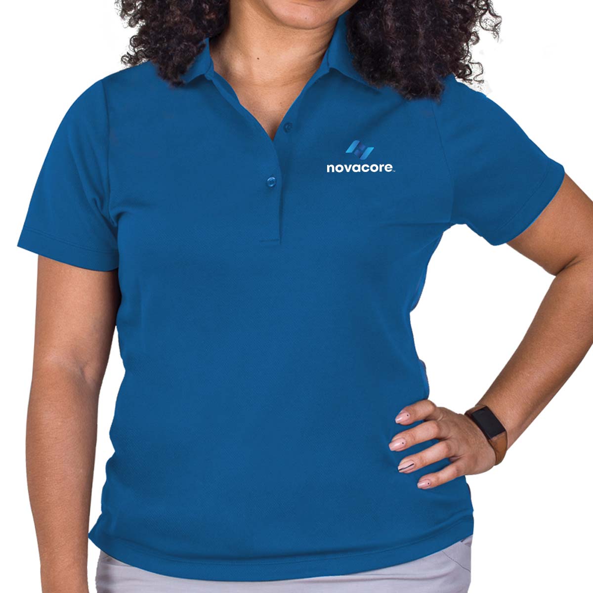 Alternative view of Ladies' Polyester Mesh Polo