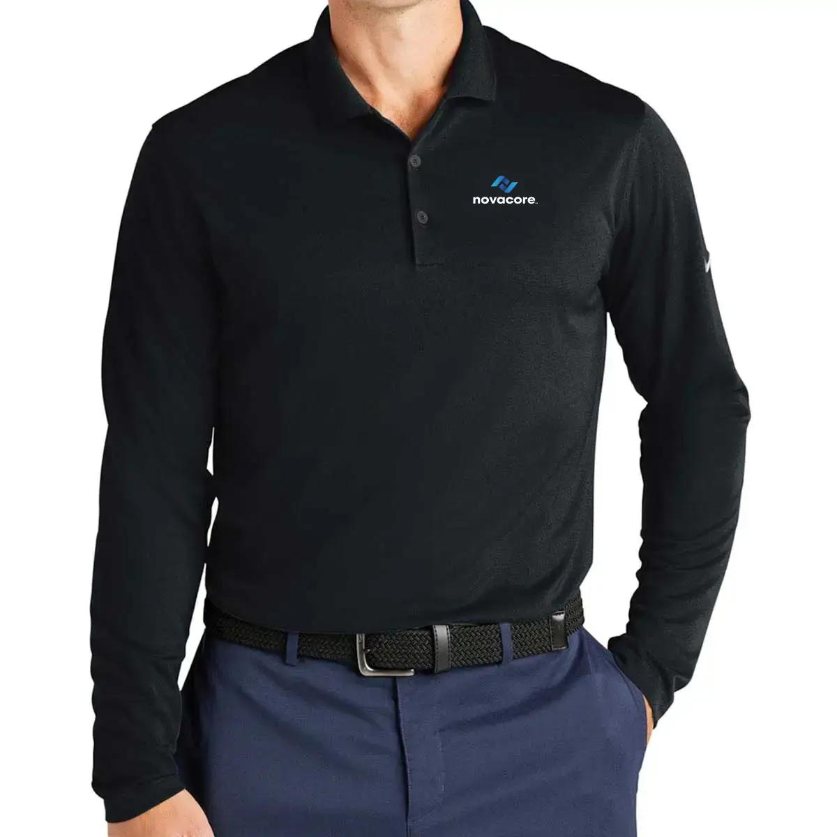 Nike Men's Dri-FIT Micro Pique 2.0 Long Sleeve Polo