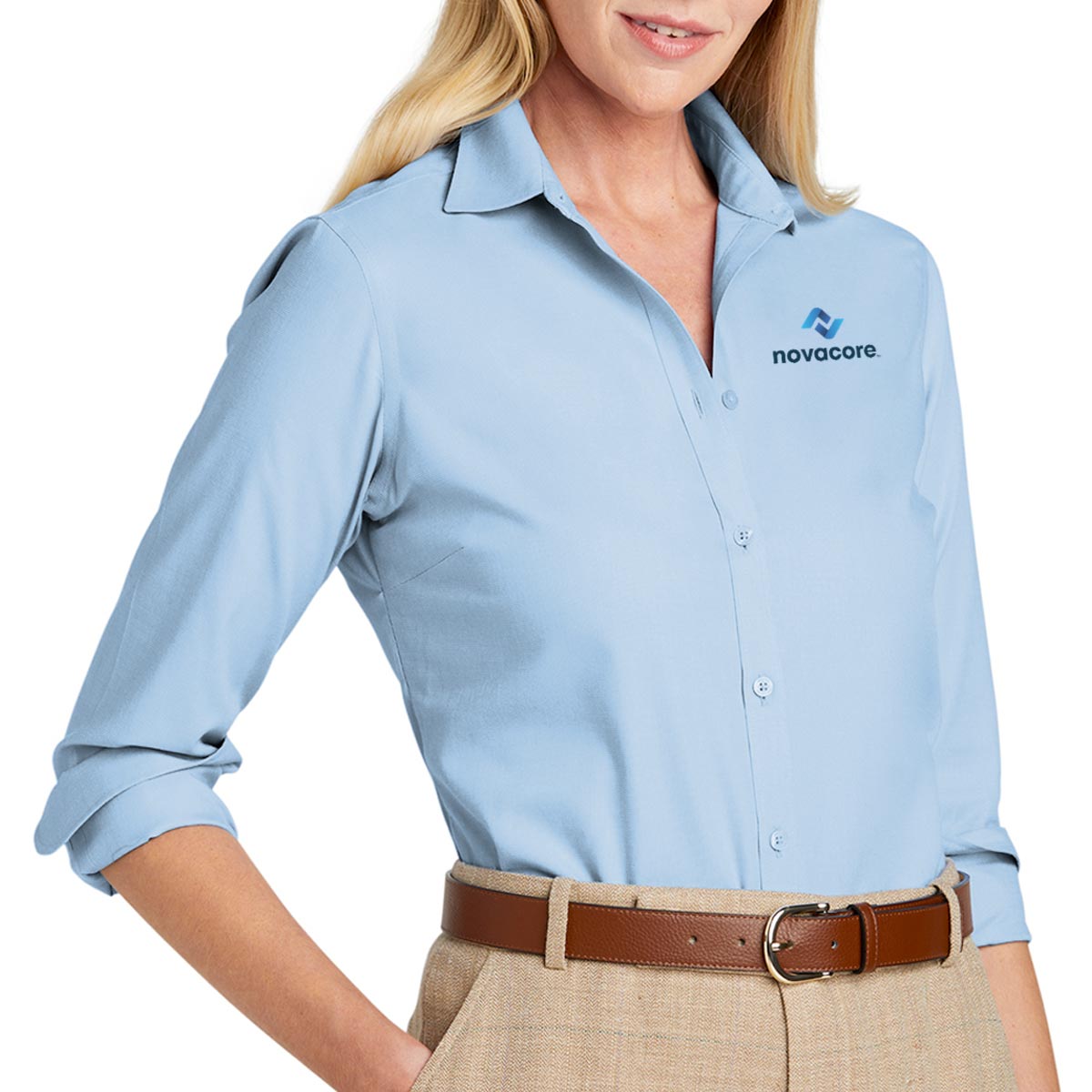 Brooks Brothers® Ladies' Wrinkle-Free Stretch Nailhead Shirt - Image 4