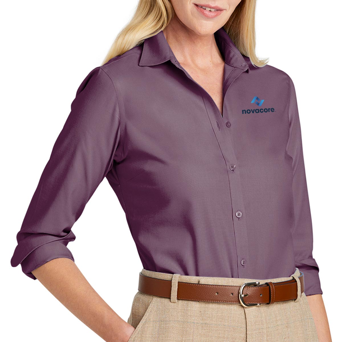 Brooks Brothers® Ladies' Wrinkle-Free Stretch Nailhead Shirt - Image 5