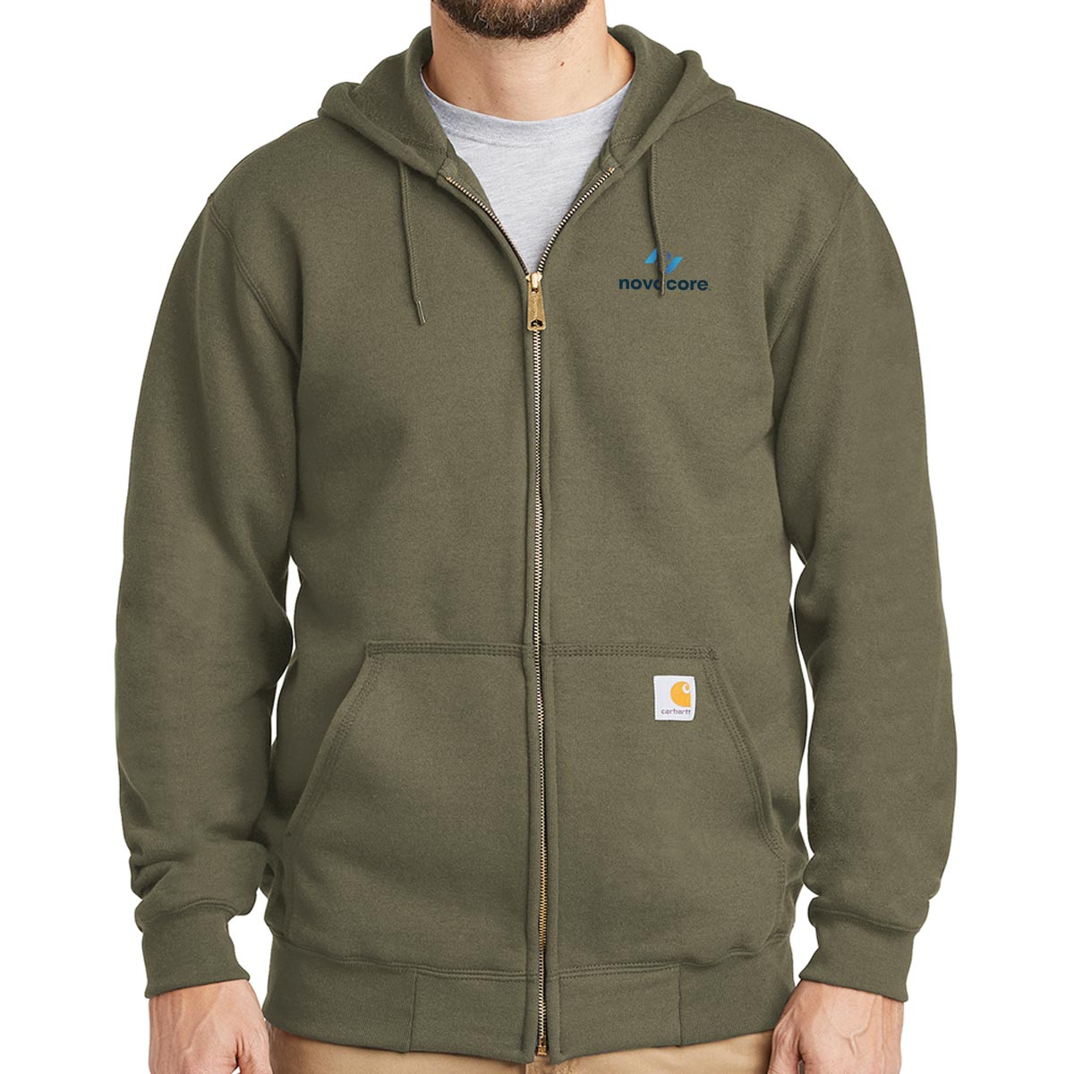 Alternative view of Carhartt Men's Midweight Hooded Zip-Front Sweatshirt