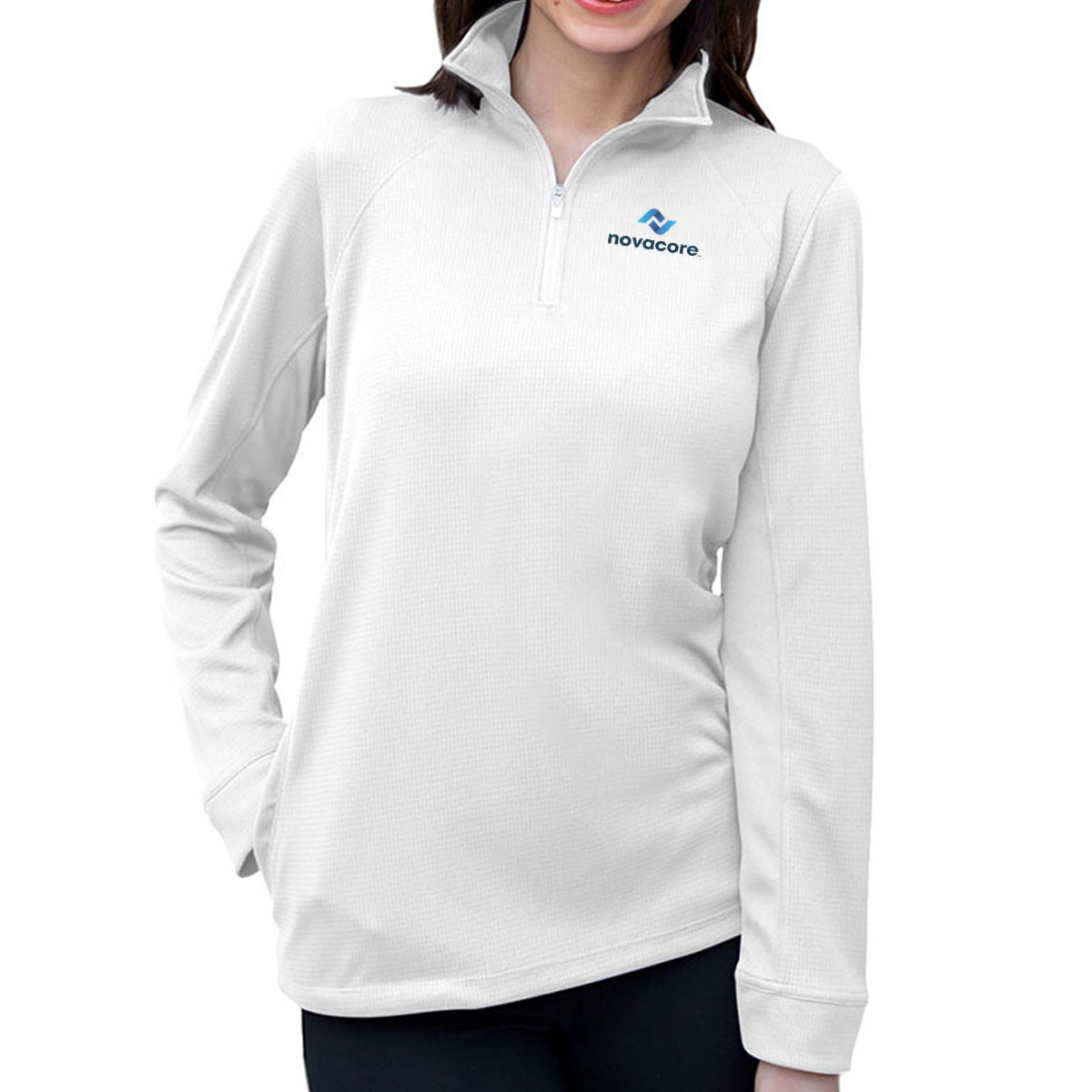 Alternative view of Ladies' Micro-Mesh Performance 1/4 Zip