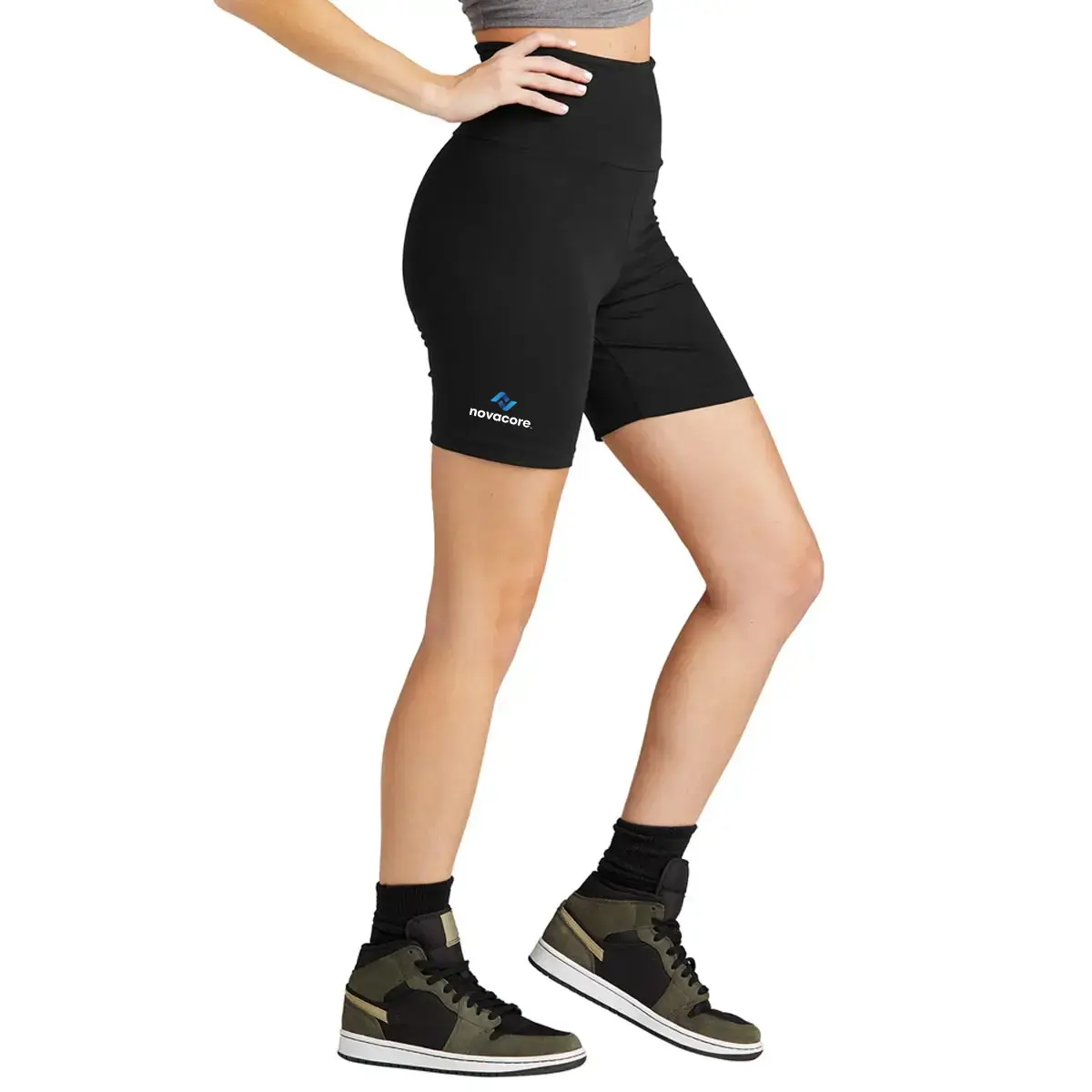District Women's Flex High-Waist Bike Short