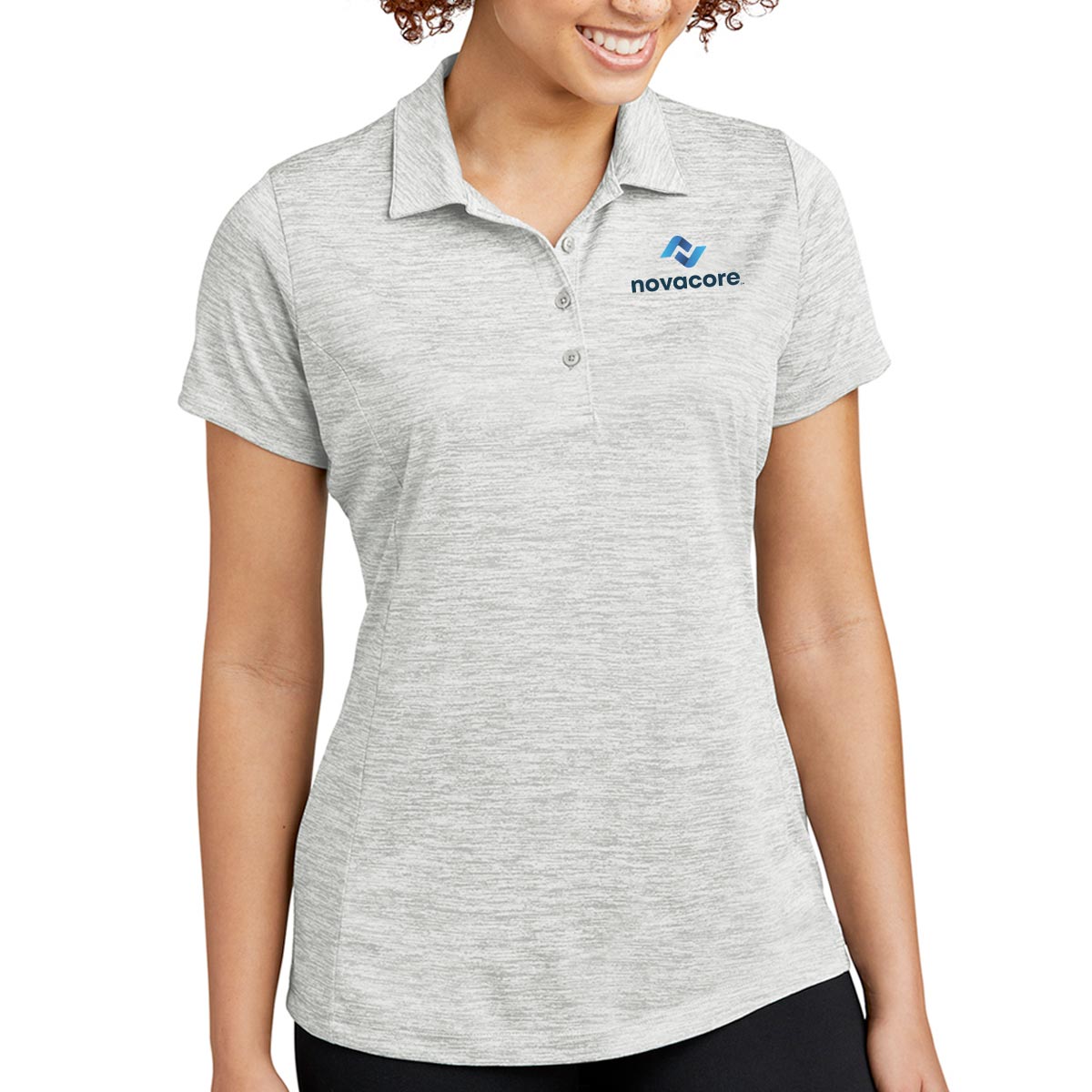 Ladies' Electric Heather Polo - Image 3