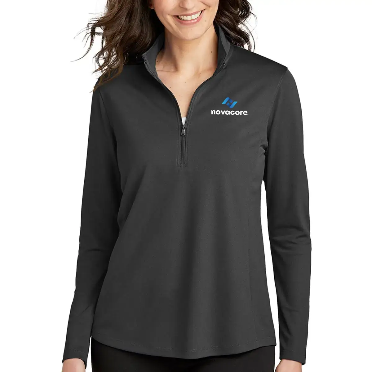 Ladies' Port Authority® Dry Zone UV Micro-Mesh 1/4-Zip