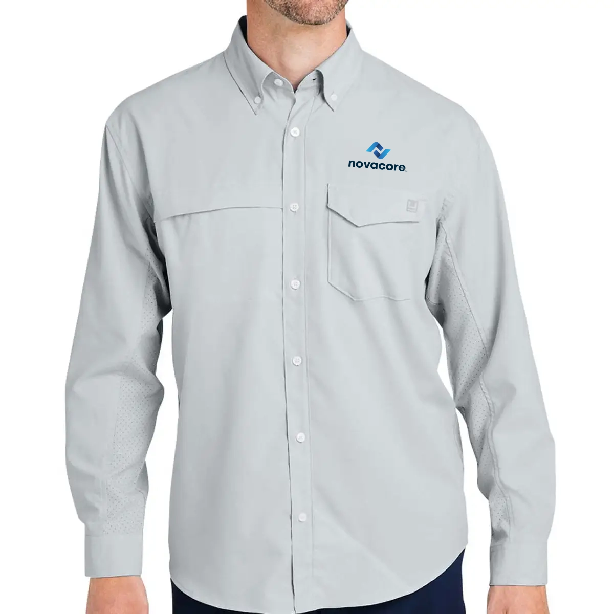 HUK Men's Tide Point Long Sleeve Shirt