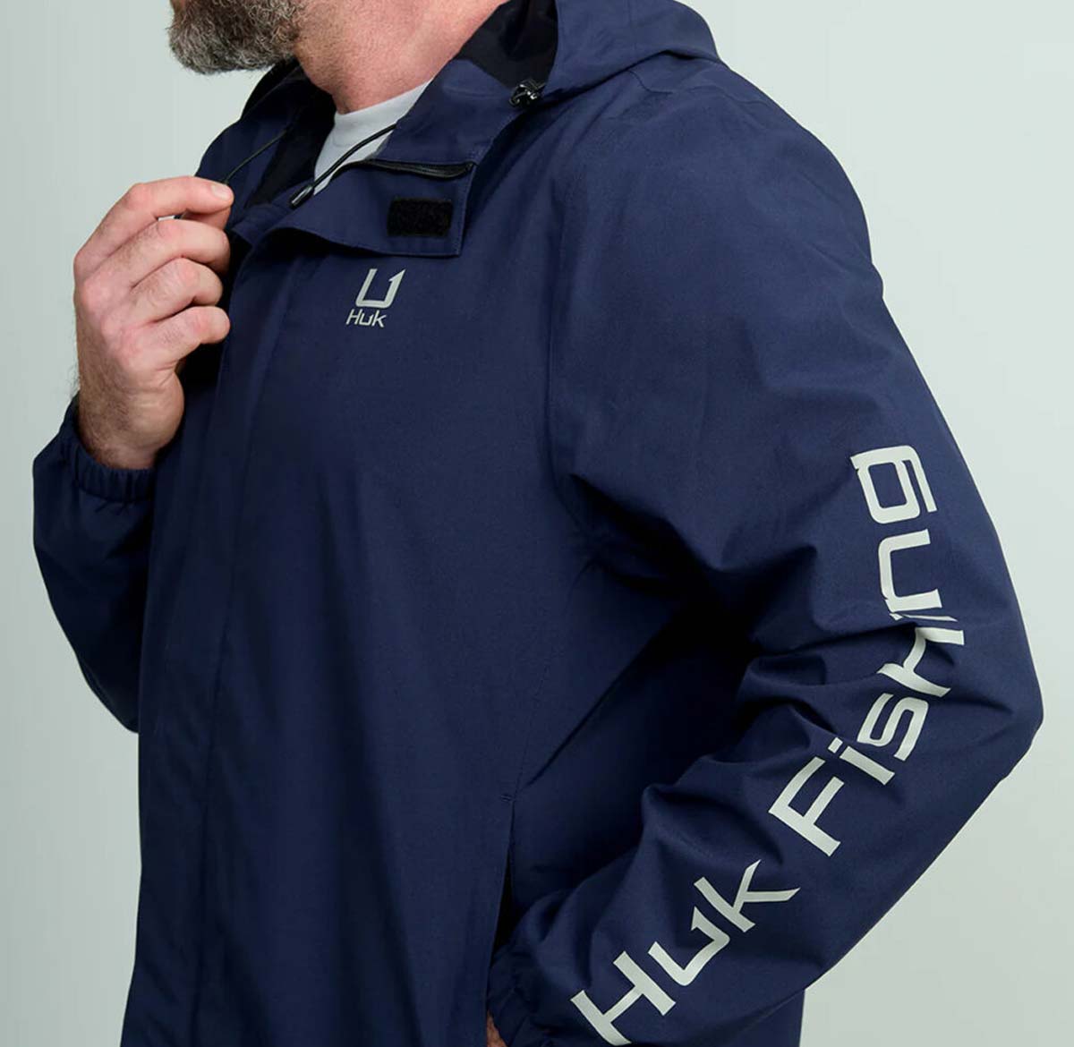 HUK Men's Storm Rain Jacket - Image 4