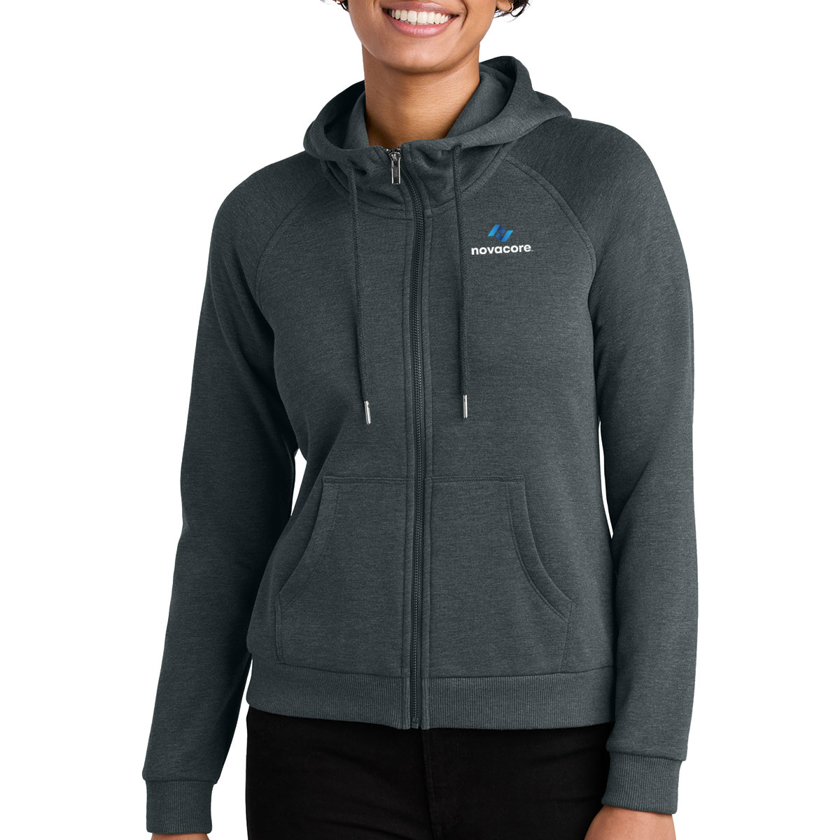 Allmade® Women’s Organic CVC Fleece Full-Zip Hoodie