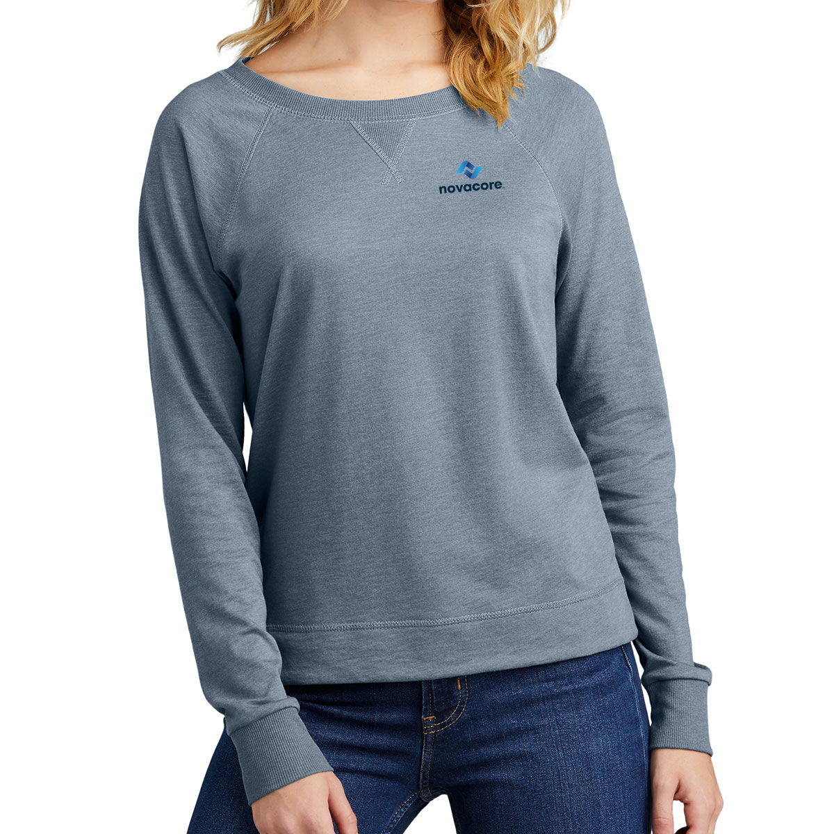 District® Women’s Featherweight French Terry™ Long Sleeve Crewneck