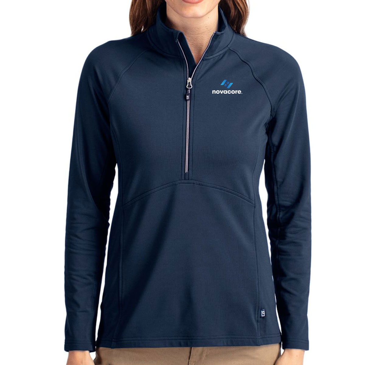 Alternative view of Cutter & Buck Adapt Eco Knit Stretch Recycled Women's Half Zip Pullover