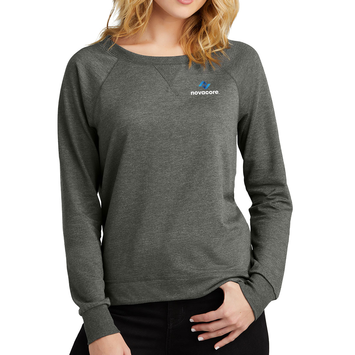 District® Women’s Featherweight French Terry™ Long Sleeve Crewneck - Image 3