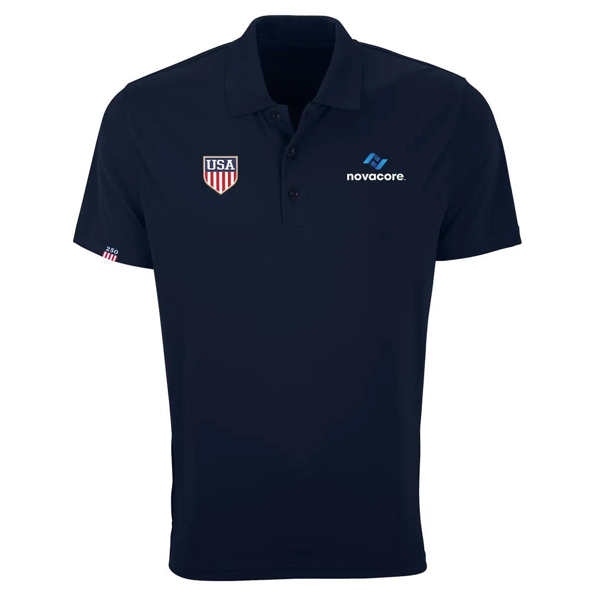 Alternative view of USA Vansport Omega Solid Mesh Tech Polo