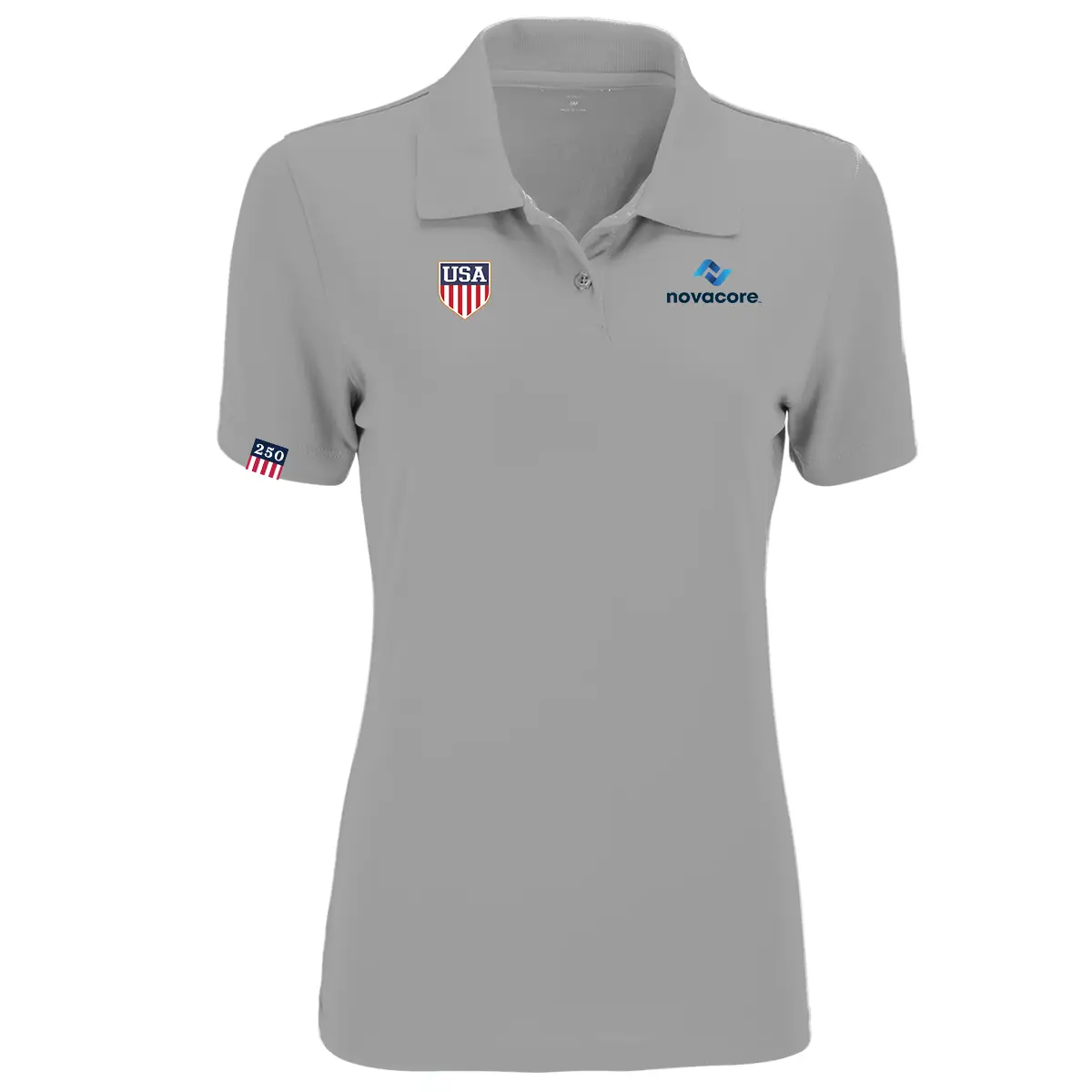 USA Women's Vansport Omega Solid Mesh Tech Polo
