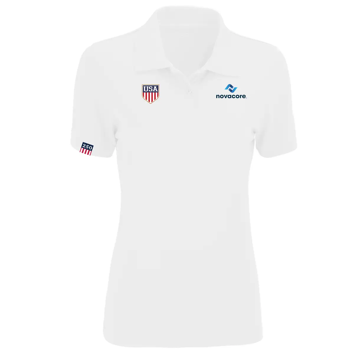 USA Women's Vansport Omega Solid Mesh Tech Polo - Image 3